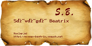 Sóvágó Beatrix névjegykártya