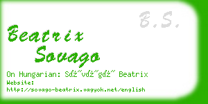 beatrix sovago business card